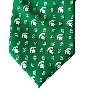 Vineyard Vines custom collegiate collection Michigan State University silk tie